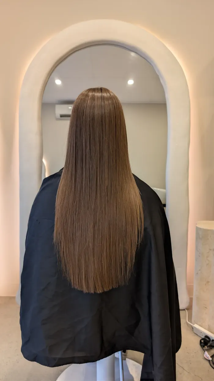 Same hair straight and smooth after nanoplasty