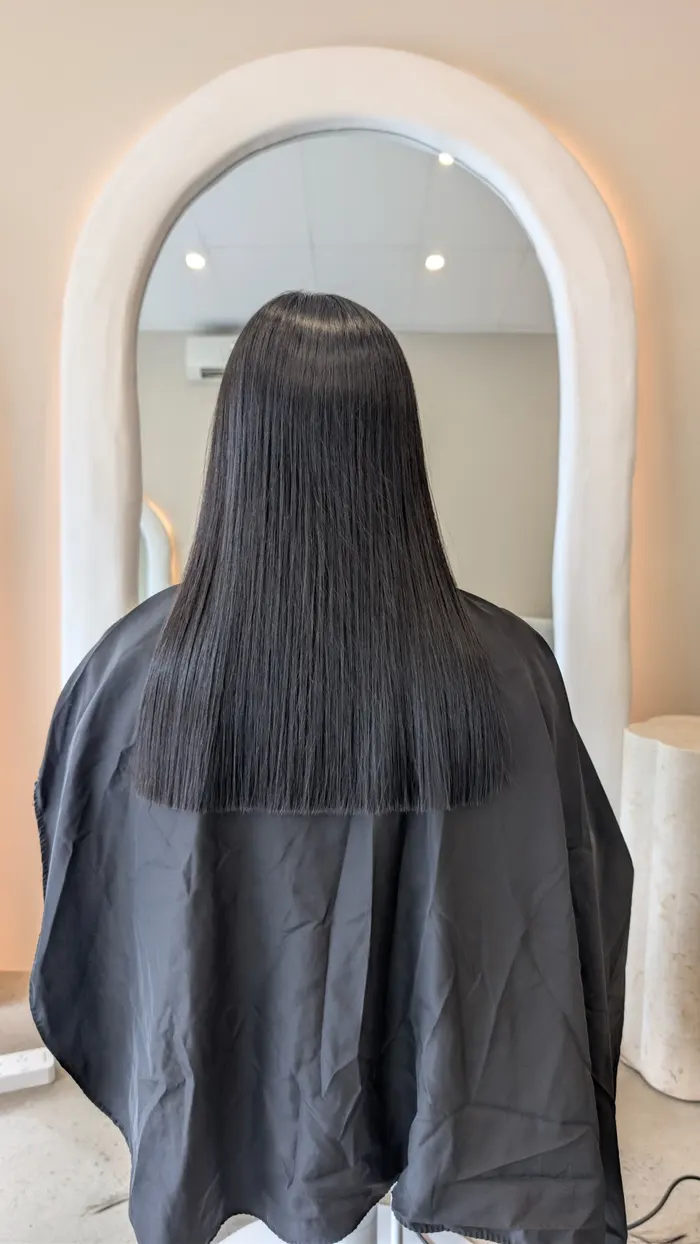 Same hair sleek and shiny after nanoplasty