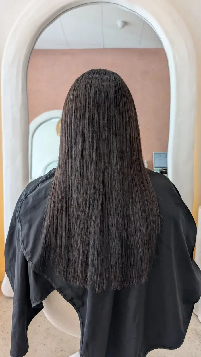 Same hair straight and smooth after nanoplasty