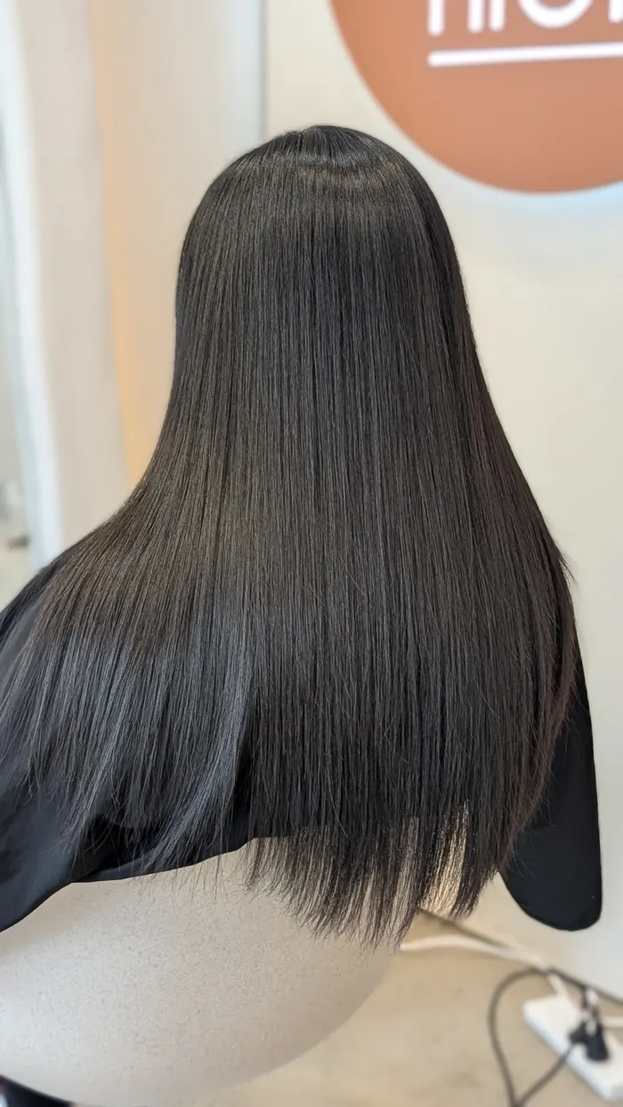 Same hair straight and smooth after nanoplasty