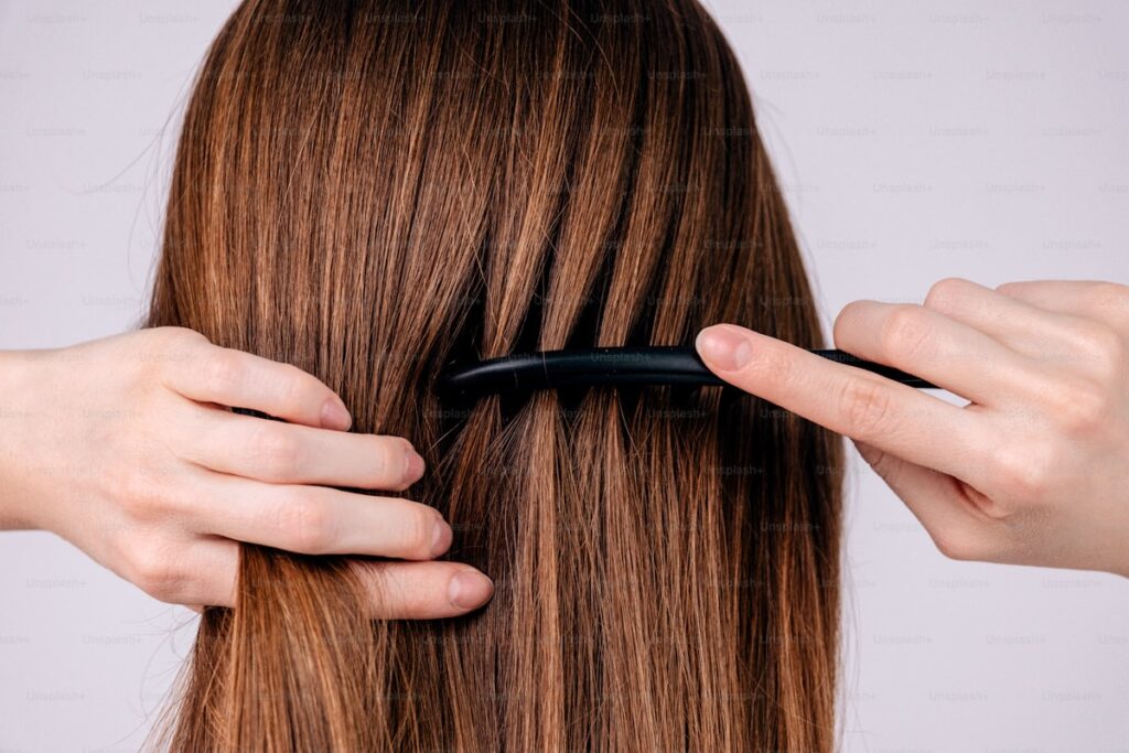 Bridal hair with extensions styled elegantly